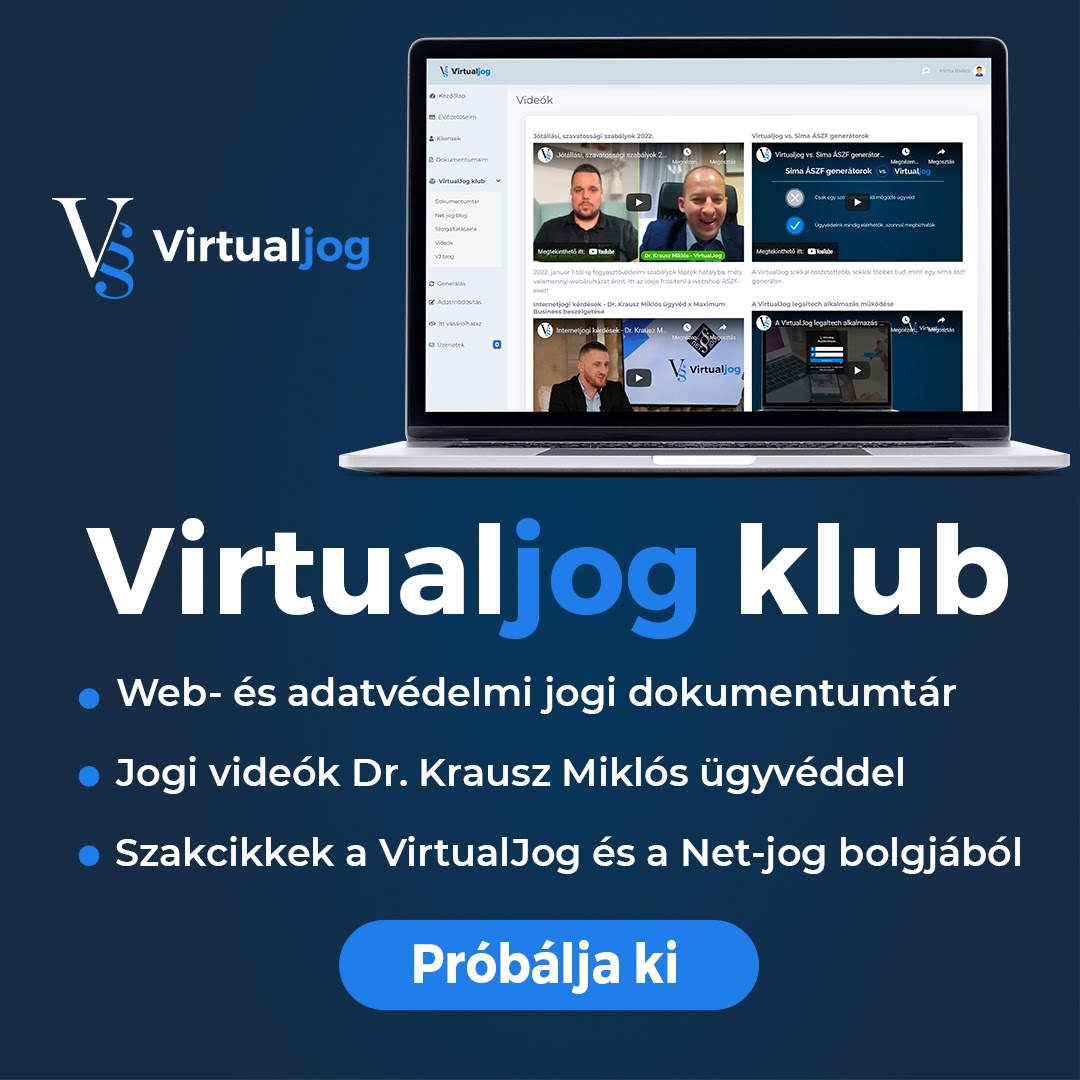 Díjat nyert a VirtualJog az Év honlapja 2021 pályázatán